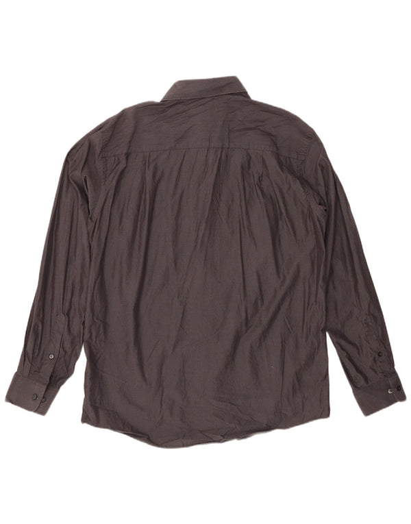 Koszula męska CALVIN KLEIN o dopasowanym kroju, rozmiar 16, duża, szara, bawełniana