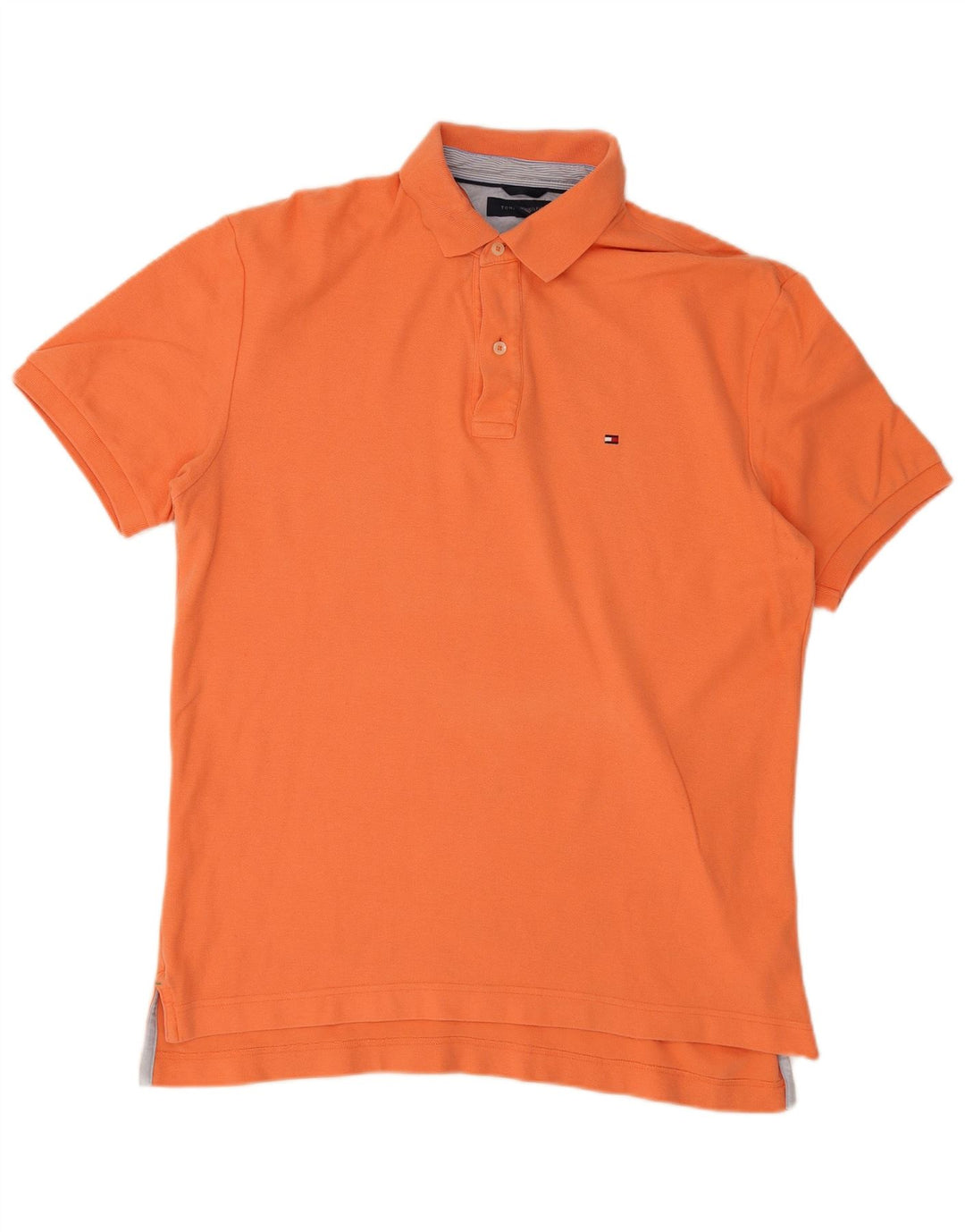 Męska koszulka polo Tommy Hilfiger, duża, pomarańczowa, bawełniana