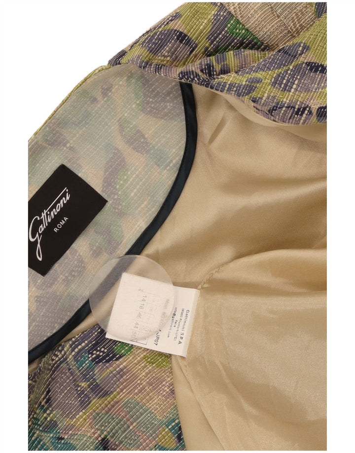 Damska marynarka Gattinoni Open Blazer UK 18 XL, wielokolorowe kwiaty