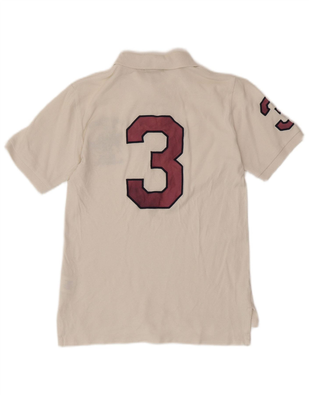 POLO RALPH LAUREN Chłopięca koszulka polo z grafiką, 7-8 lat, mała, biała, bawełniana