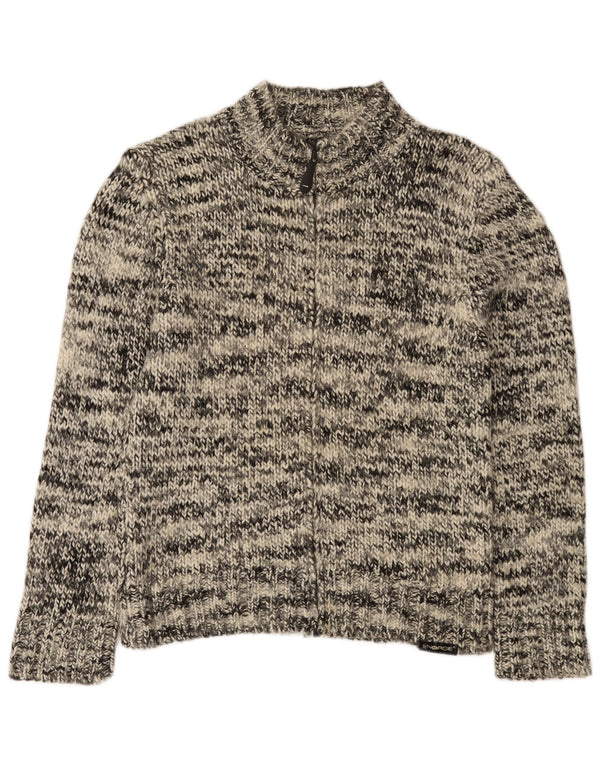 Damski sweter rozpinany Energie UK 18 XL Szary, nakrapiany akryl