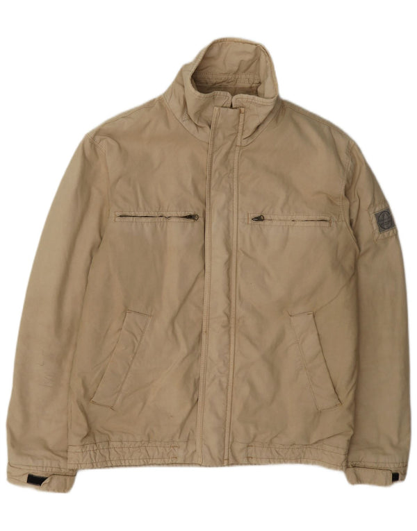 Murphy & Nye Mens Regular Fit Utility Jacket UK 38 Medium Beige Cotton