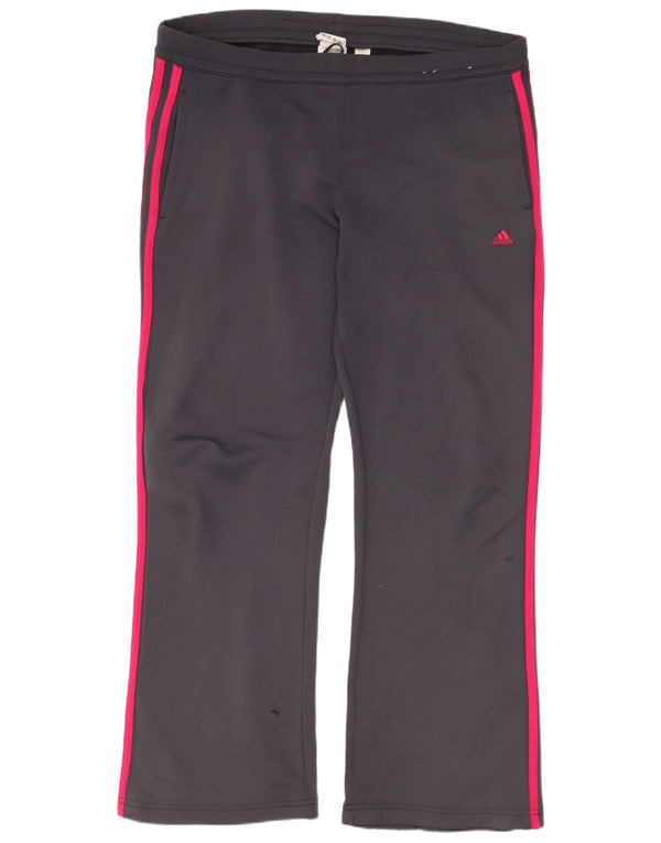 Damskie spodnie dresowe Adidas UK 16, duże, szare, poliestrowe