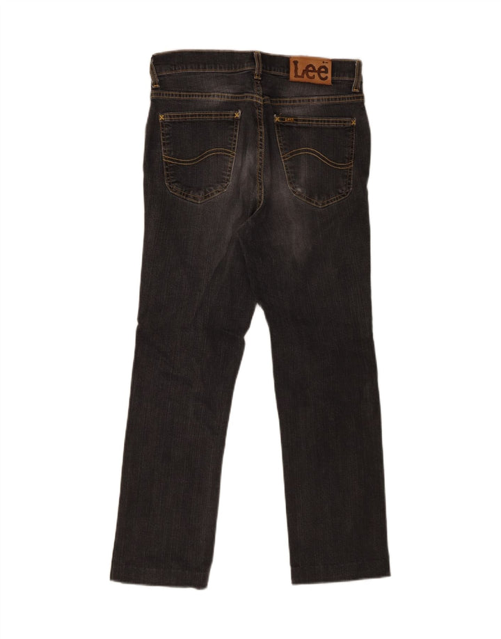 LEE Womens Straight Jeans W31 L25 Grey Cotton