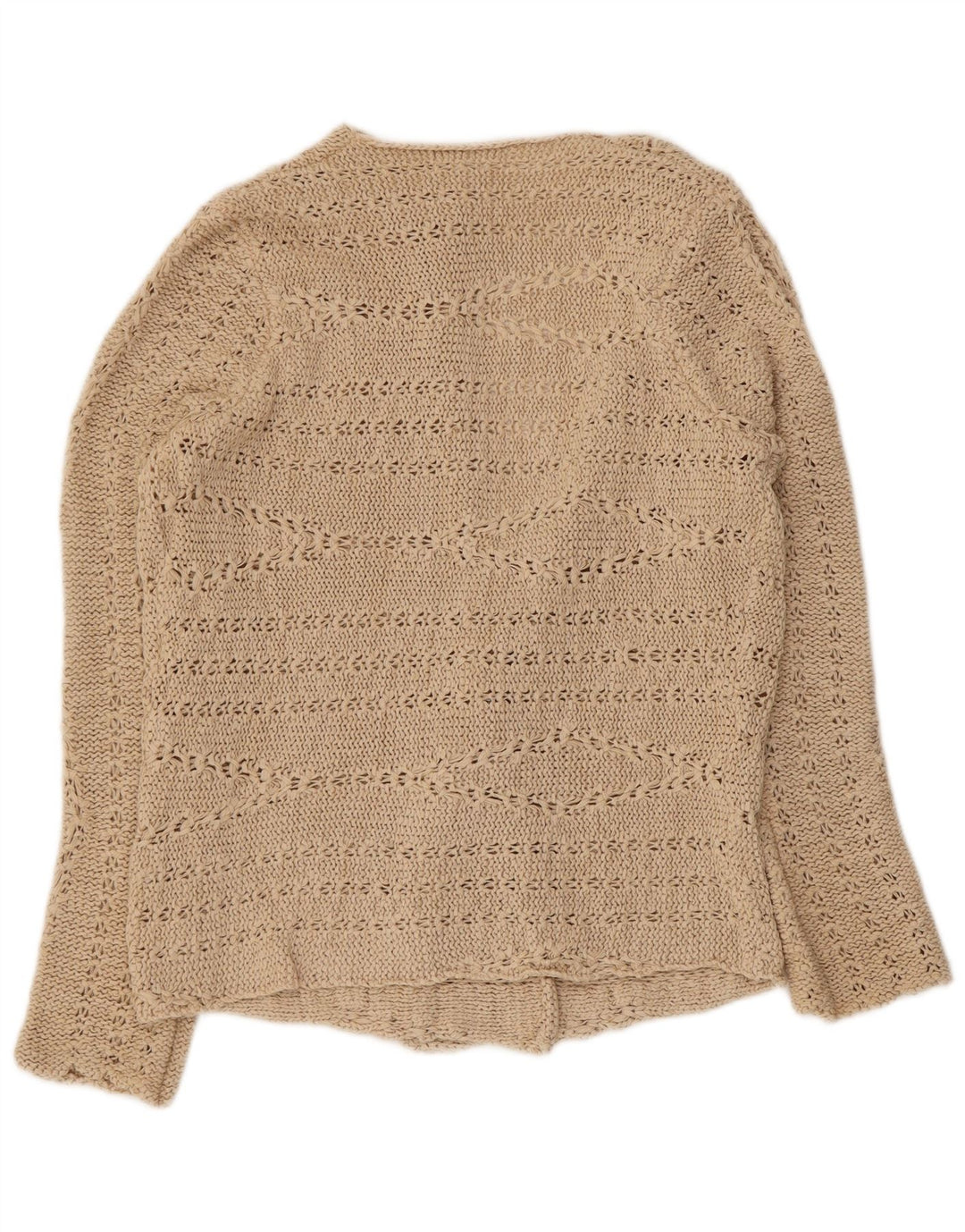 Marks & Spencer Damski sweter rozpinany UK 12 Średni Beż Akryl