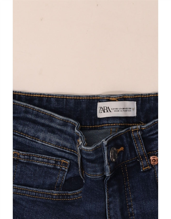 Damskie jeansy Crop Flared Zara EU 40 Medium W30 L25 Granatowe