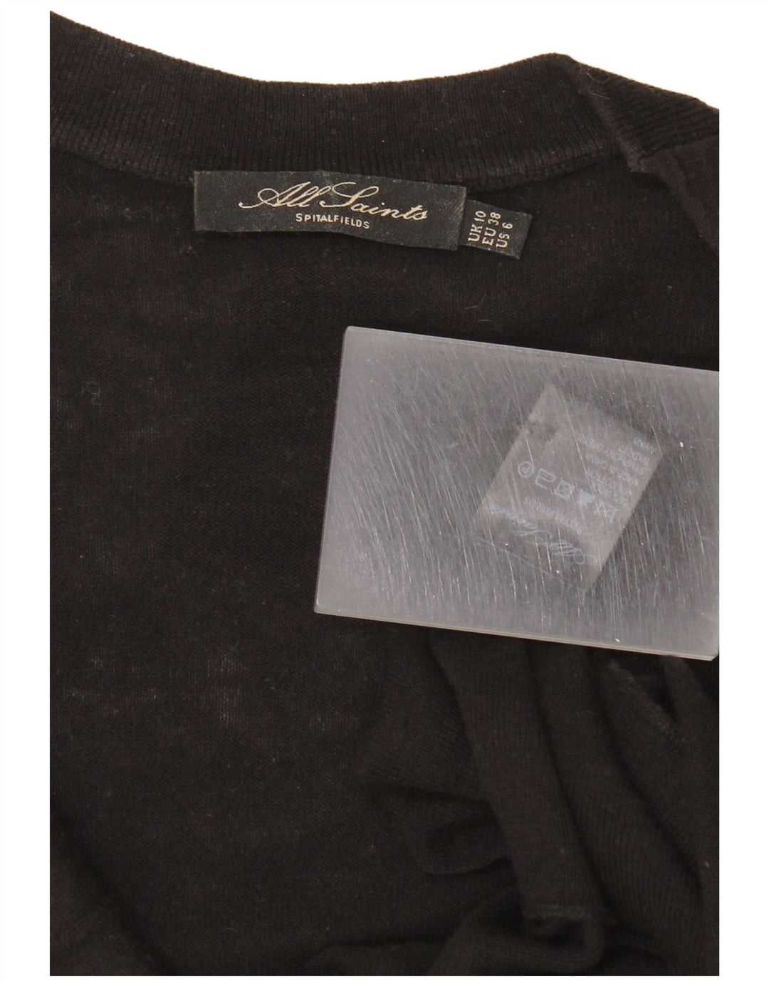 Damska sukienka sweterkowa All Saints UK 10 Small, czarna, wełniana