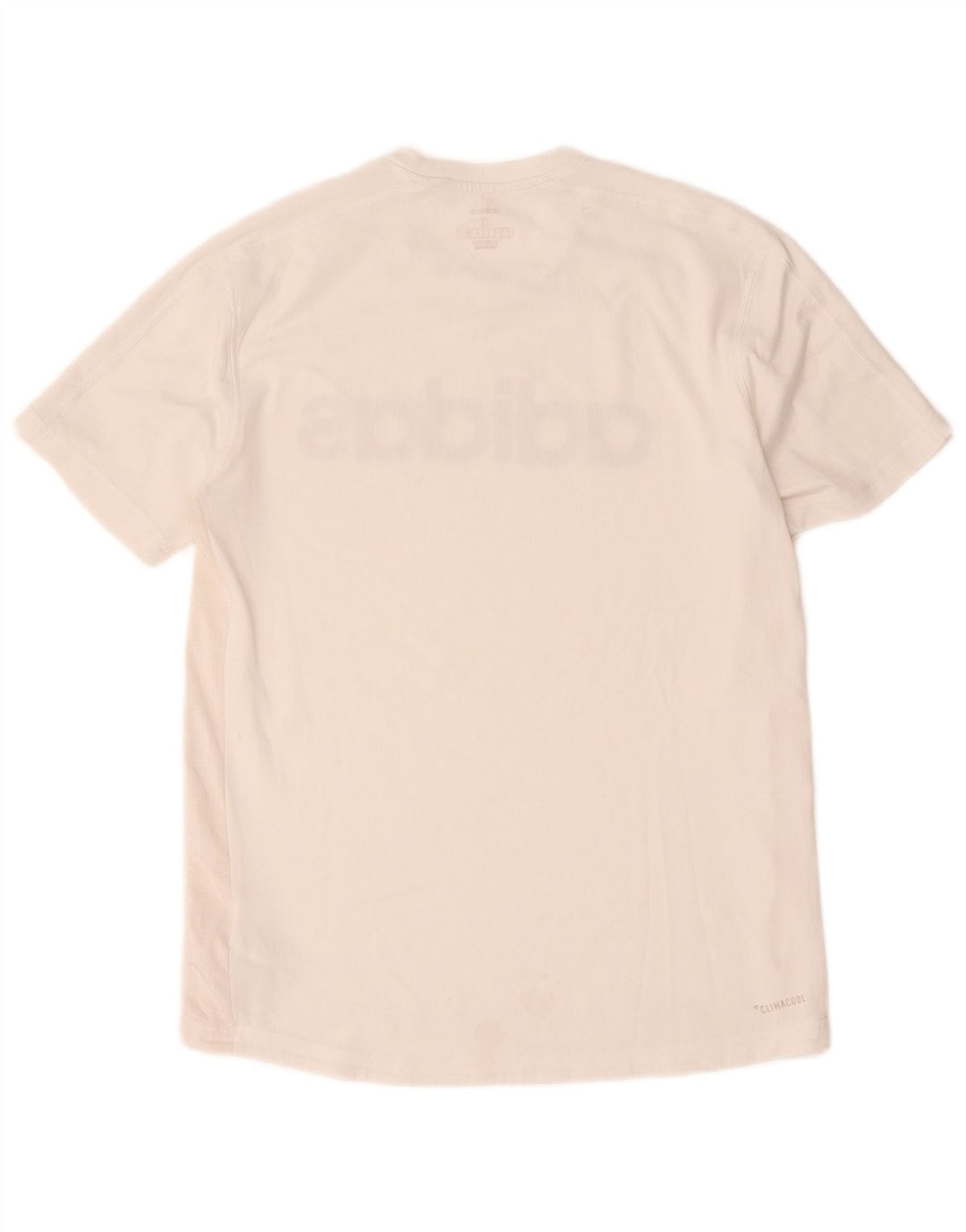 Męska koszulka Adidas Climacool z grafiką, mała, biała, poliestrowa
