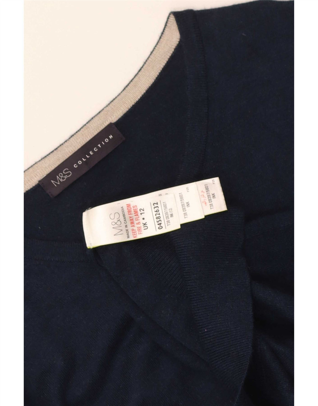 Sweter damski Marks & Spencer UK 12, średni granatowy, wiskoza