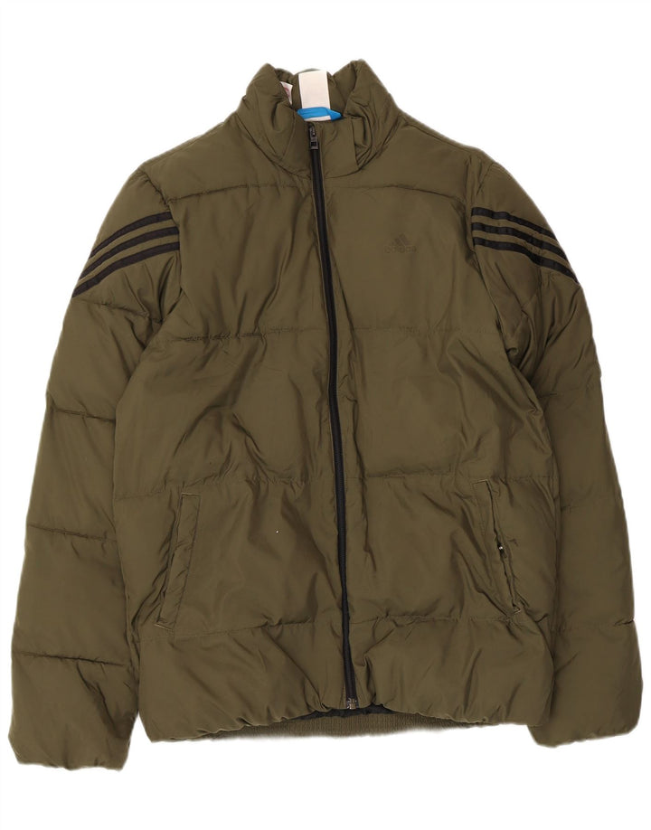 Adidas Chłopięca Wyściełana Kurtka 13-14 Lat Khaki Poliester