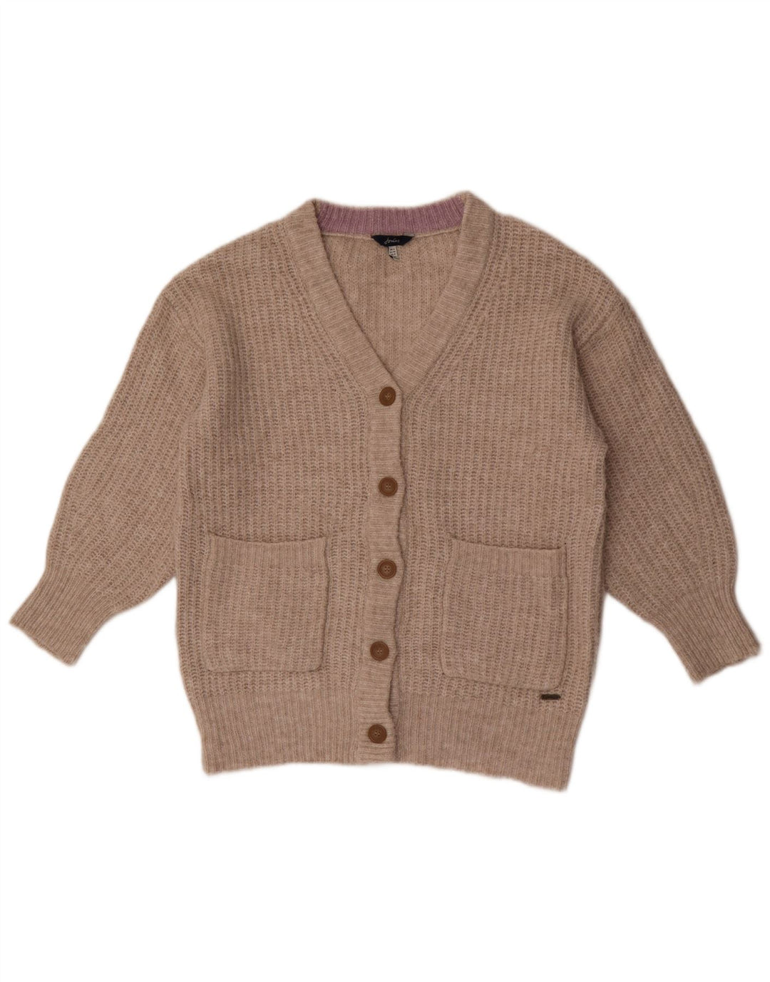 Damski sweter oversize Joules UK 8, mały, beżowy poliester
