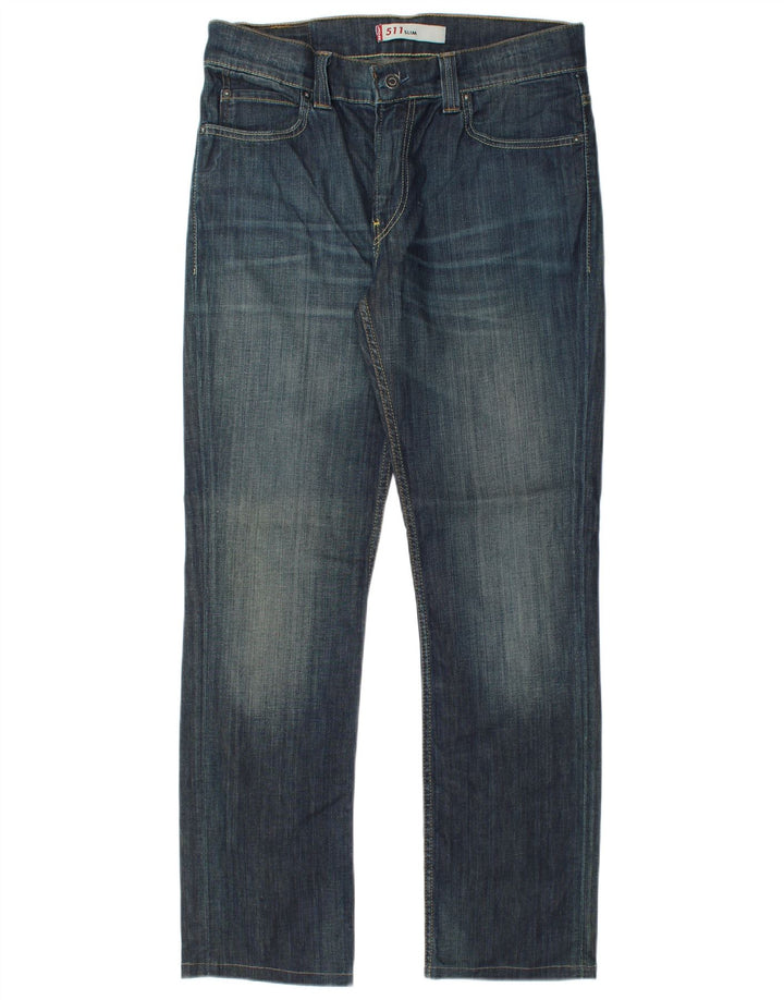 Męskie jeansy Levi's 511 Slim W36 L32 Niebieska bawełna