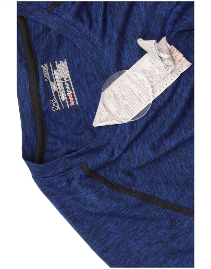 Męski T-shirt UNDER ARMOUR Heat Gear, duży, niebieski, nakrapiany poliester