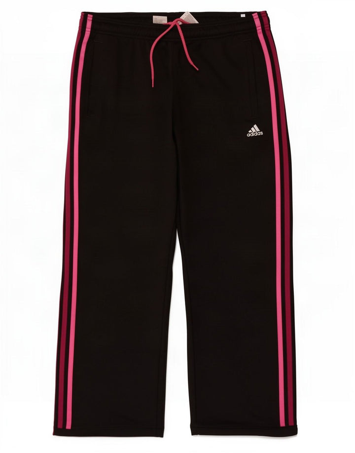 Damskie spodnie dresowe Adidas UK 12, średni czarny poliester