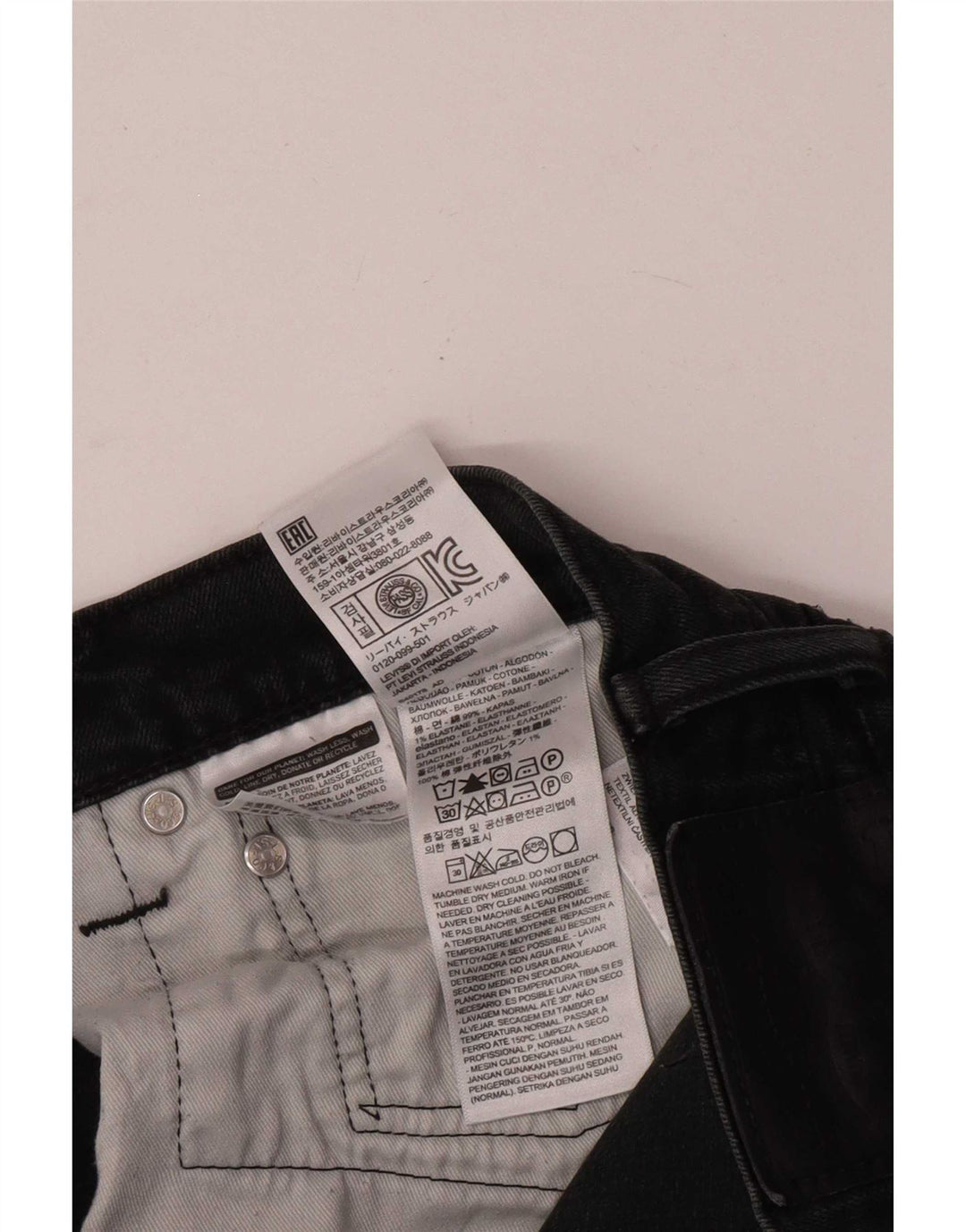 Męskie jeansy Levi's W36 L32 Czarne bawełniane