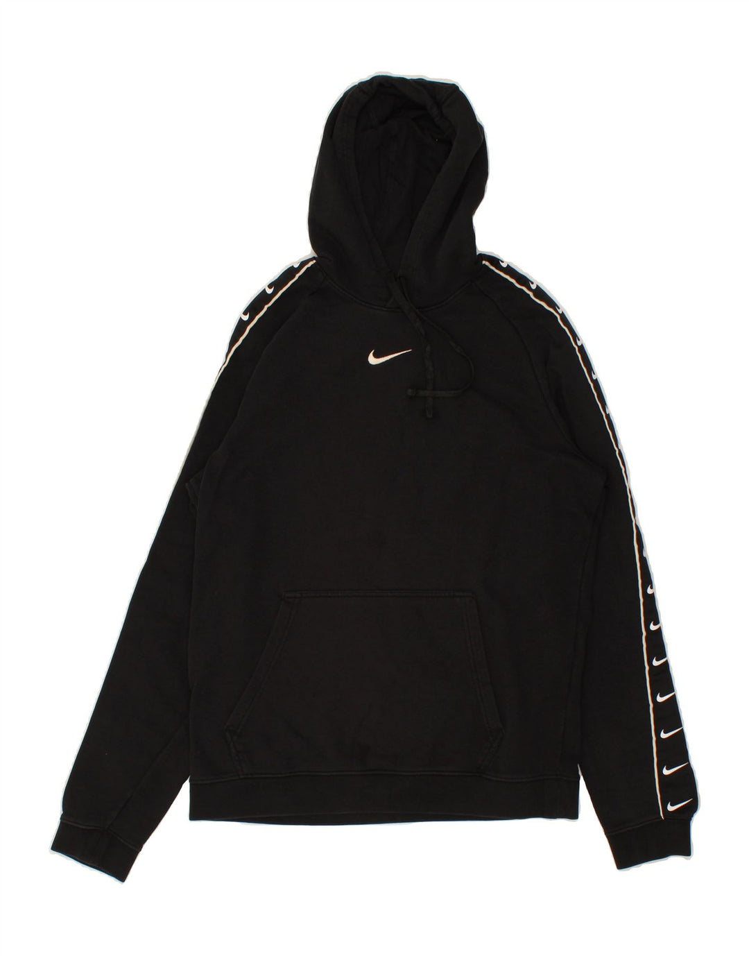 Męski sweter z kapturem NIKE z grafiką, średni czarny, bawełniany