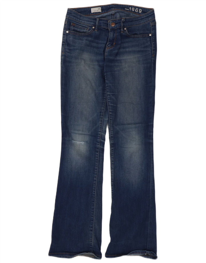 Damskie seksowne jeansy Bootcut Gap W26 L31 z niebieskiej bawełny