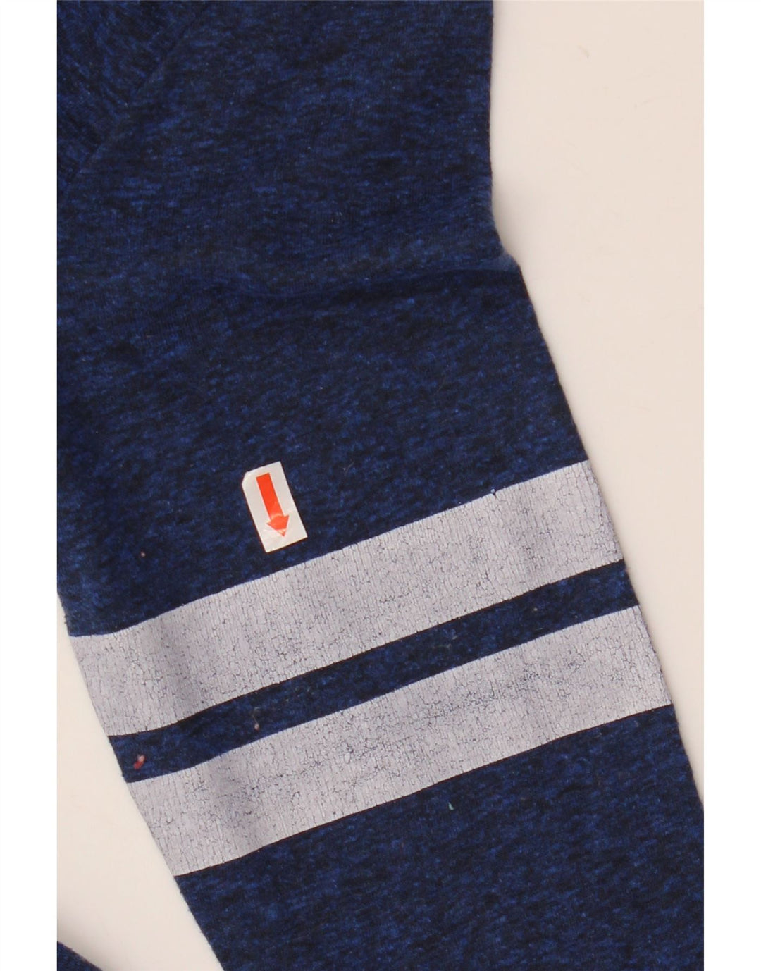 Damski top graficzny SUPERDRY z rękawem 3/4 UK 2 2XS granatowy poliester