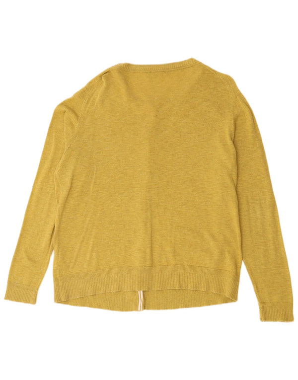 Sweter damski White Stuff UK 16, duży, żółty, nakrapiany, bawełniany