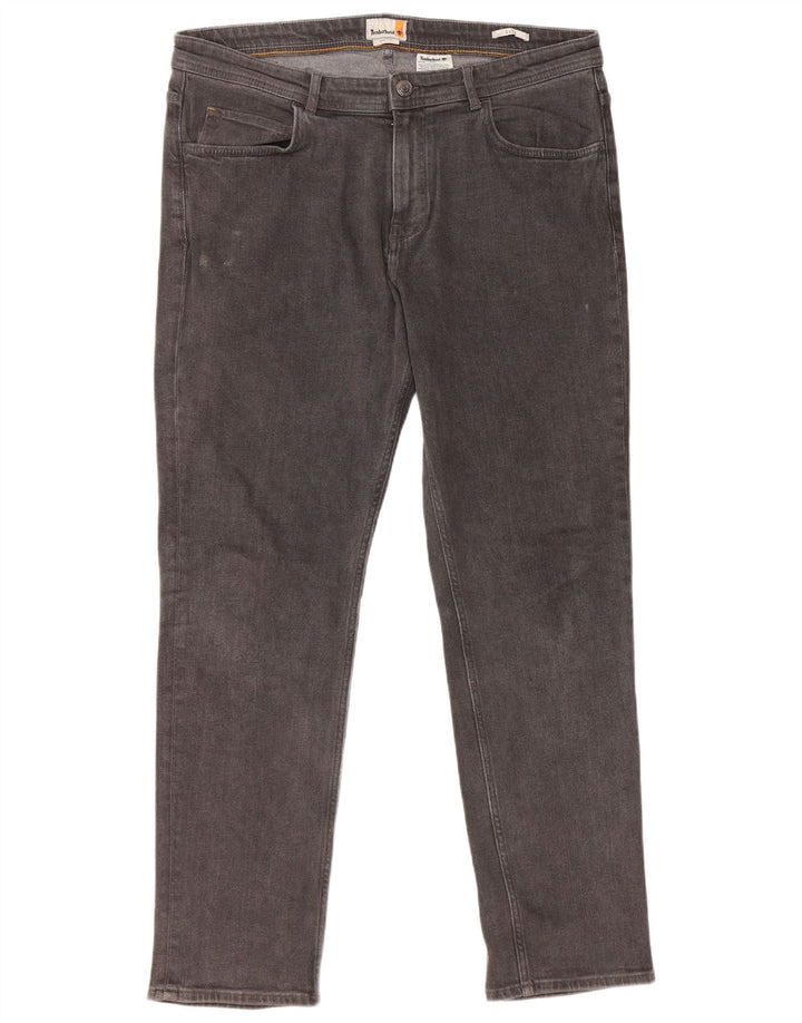 Męskie jeansy Timberland ze stretchem W38 L32, szara bawełna