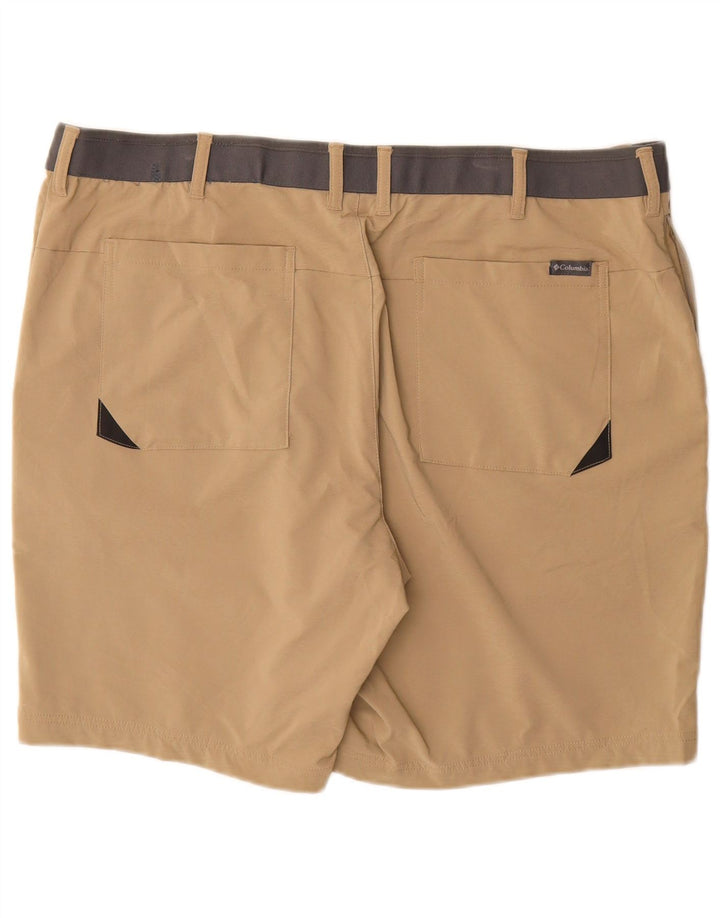 Męskie spodenki chino Columbia W40 XL Beżowy poliester z blokami kolorów