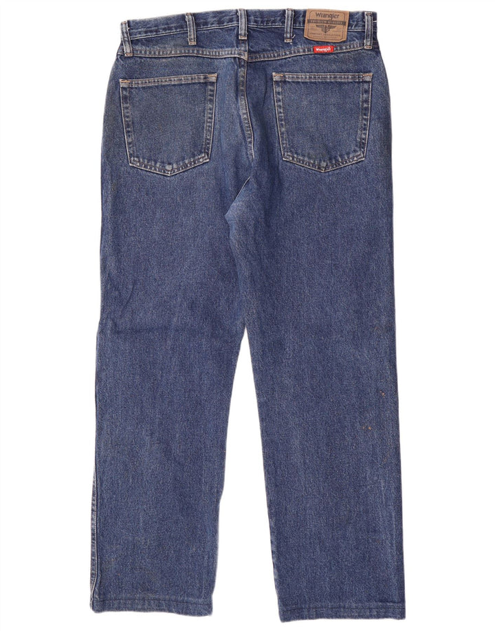 Męskie jeansy Wrangler o prostym kroju W35 L30, niebieskie, bawełniane