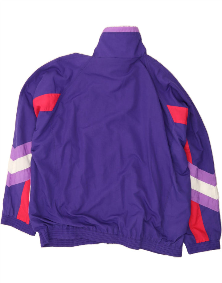 MAGIC Mens Tracksuit Top Jacket 2XL Purple Colourblock Polyester Vintage Magic and Second-Hand Magic from Messina Hembry 
