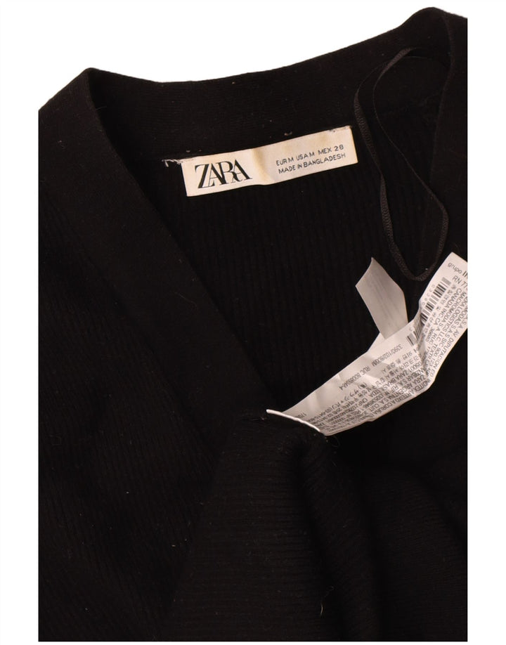 Sweter damski Zara UK 14, średni czarny, wiskoza