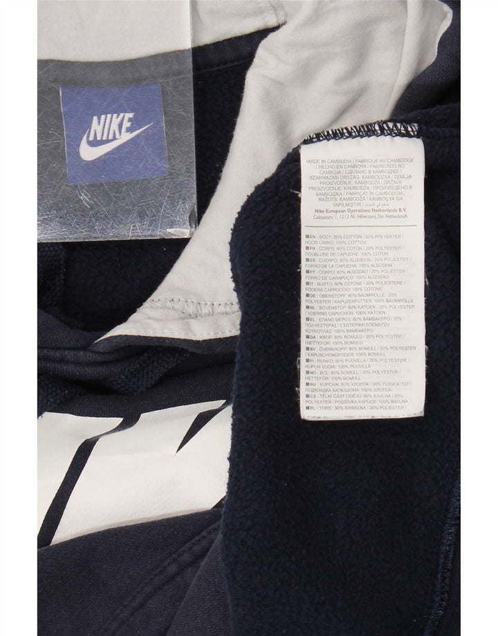 Męski sweter z kapturem Nike Graphic, średni granatowy, bawełniany