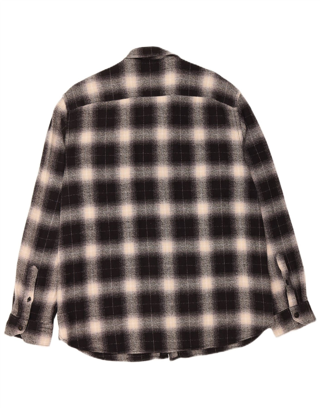 PEPE JEANS Mens Regular Fit Flannel Shirt XL Black Check Cotton