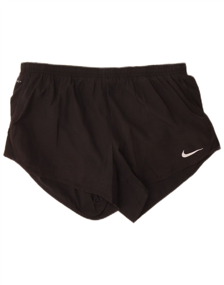 Damskie spodenki sportowe NIKE Dri Fit UK 14, duże, czarne, poliestrowe