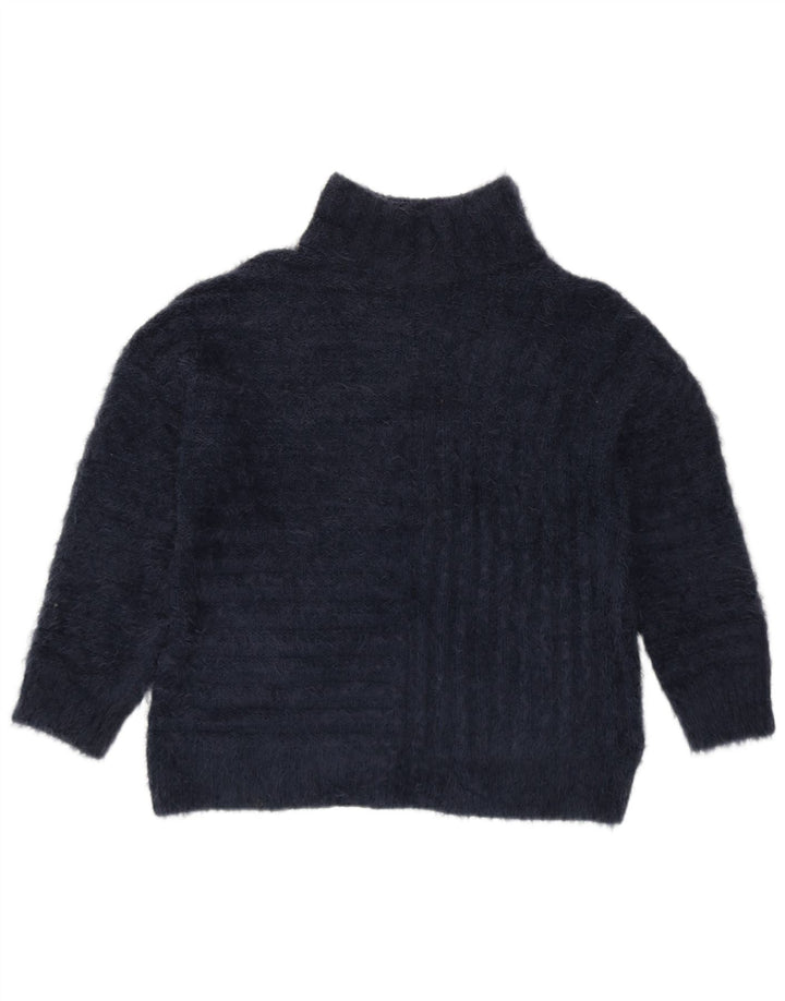 MARKS & SPENCER Damski sweter z golfem UK 14 Średni granatowy