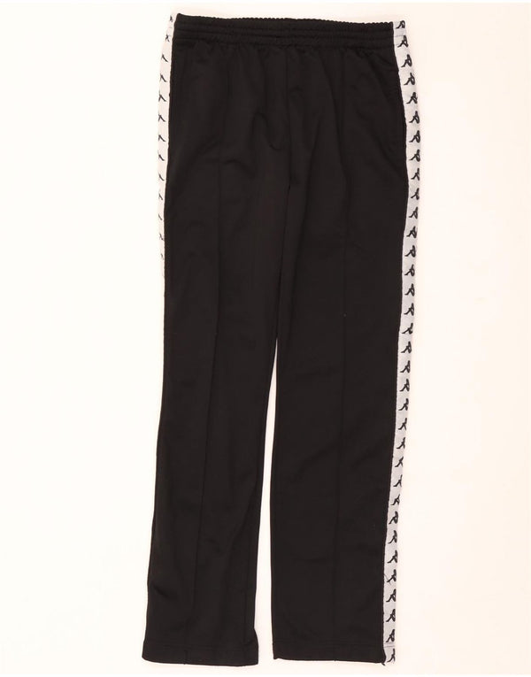 Męskie spodnie dresowe Kappa z grafiką, średni czarny poliester