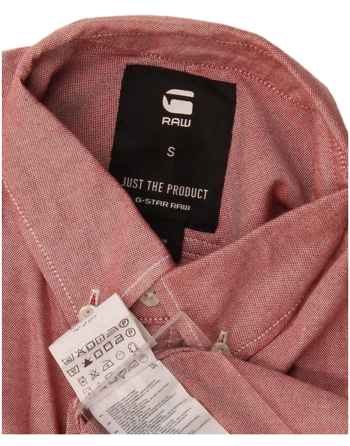Koszula męska G-Star, mała, czerwona, bawełniana