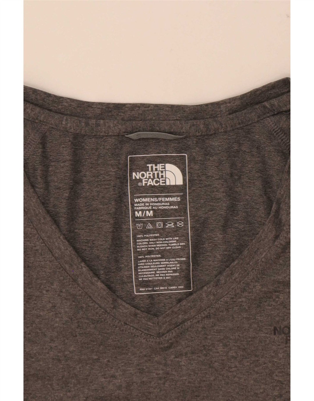 T-shirt damski The North Face UK 12, średni szary, nakrapiany poliester