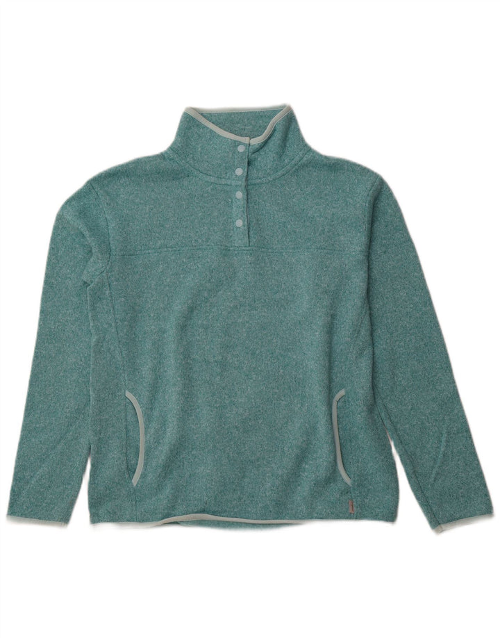 Damski sweter zapinany na guziki EDDIE BAUER UK 14 Średni turkus
