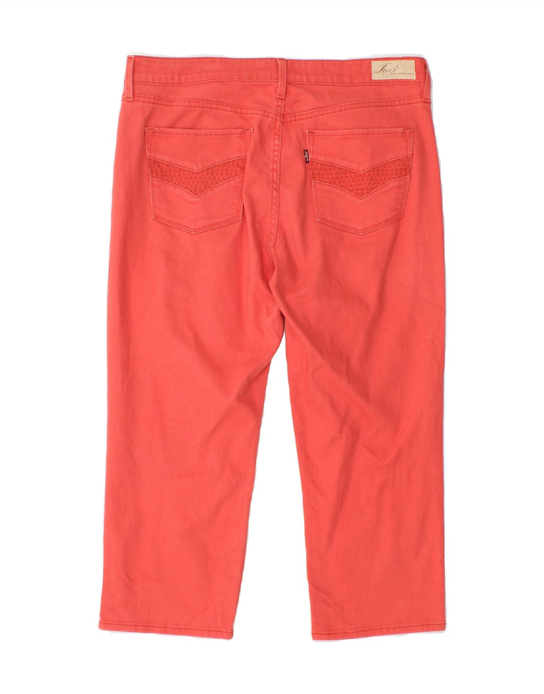 LEVI'S Womens Capri Jeans US 12 Large W34 L21 Red Cotton Vintage Levi's and Second-Hand Levi's from Messina Hembry 