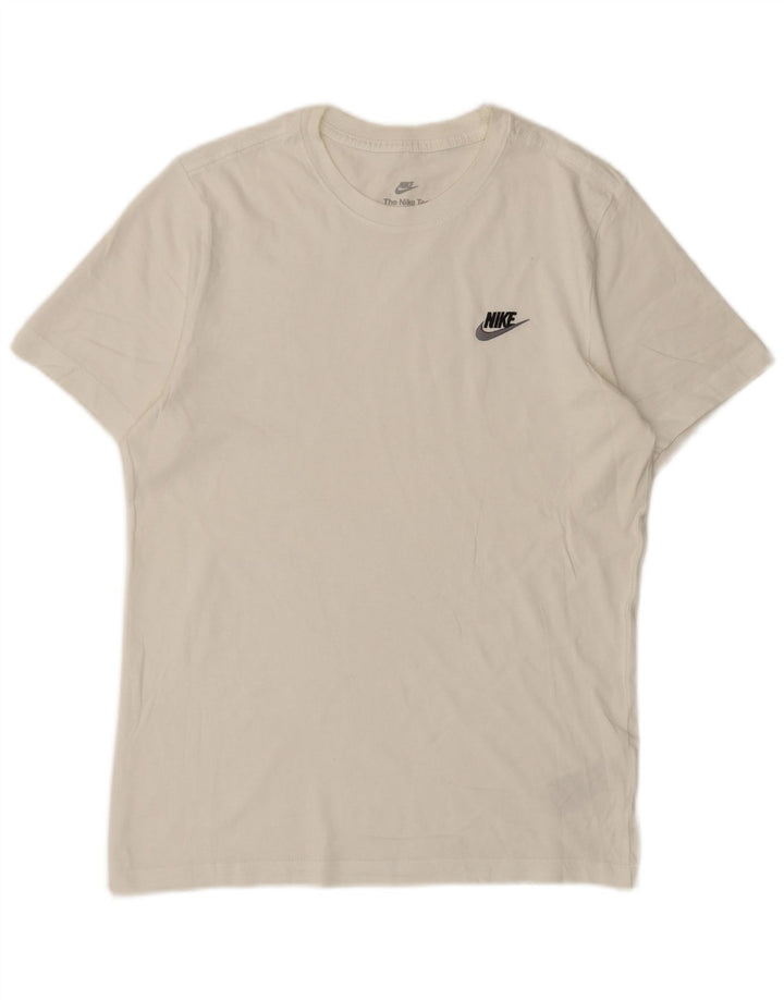 T-shirt męski Nike, mały, biały, bawełniany