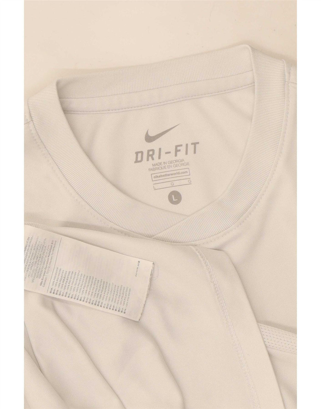 Męski T-shirt Nike Dri Fit, duży, biały, poliester