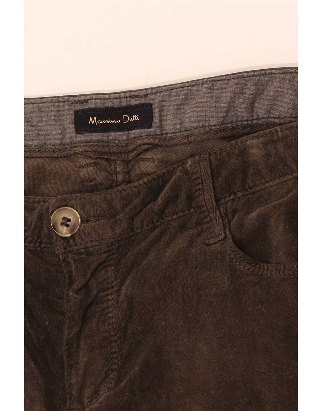 Wąskie spodnie damskie Massimo Dutti W28 L32 brązowe