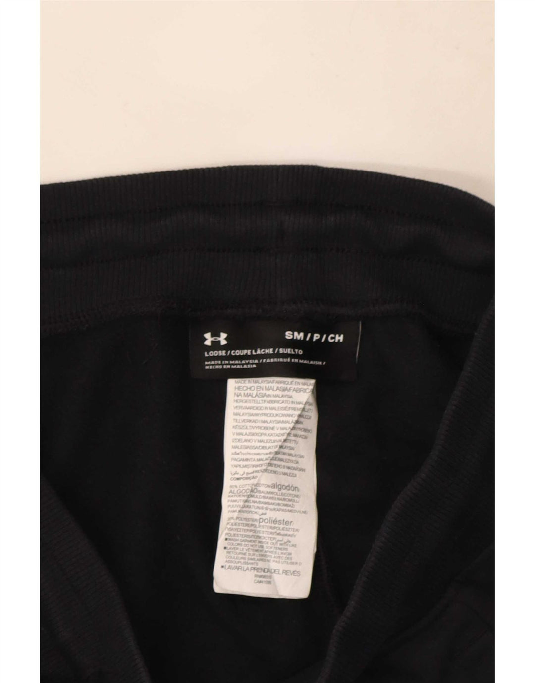 Męskie spodnie dresowe Under Armour Capri, małe, czarne, bawełniane