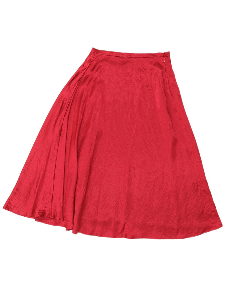 Marks & Spencer Damska spódnica w kształcie litery A UK 8 Small W26 Czerwony Acetat