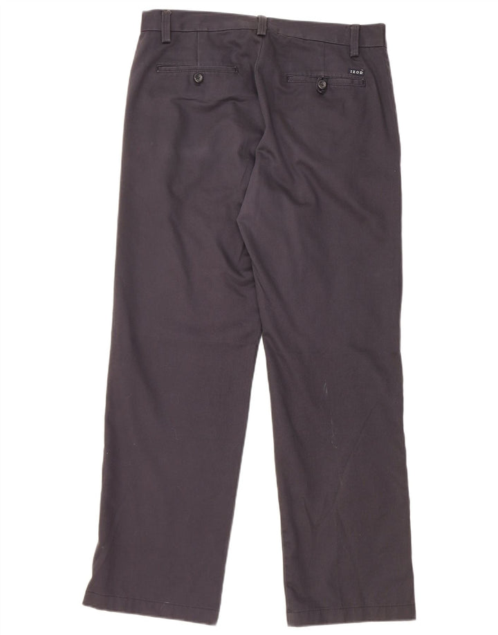 Spodnie Chino męskie IZOD Slim Fit W30 L30 Granatowe Bawełniane