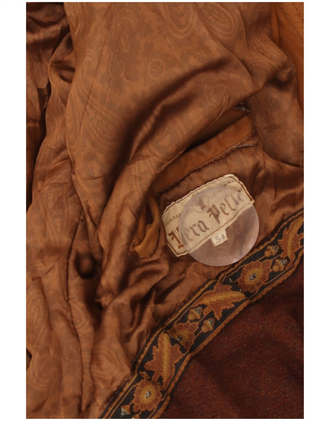 Vintage męska zamszowa kurtka IT 54 2XL brązowa skóra