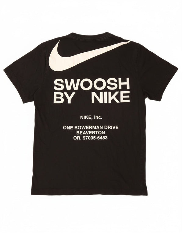 Męski T-shirt z grafiką Nike, średni czarny, bawełniany