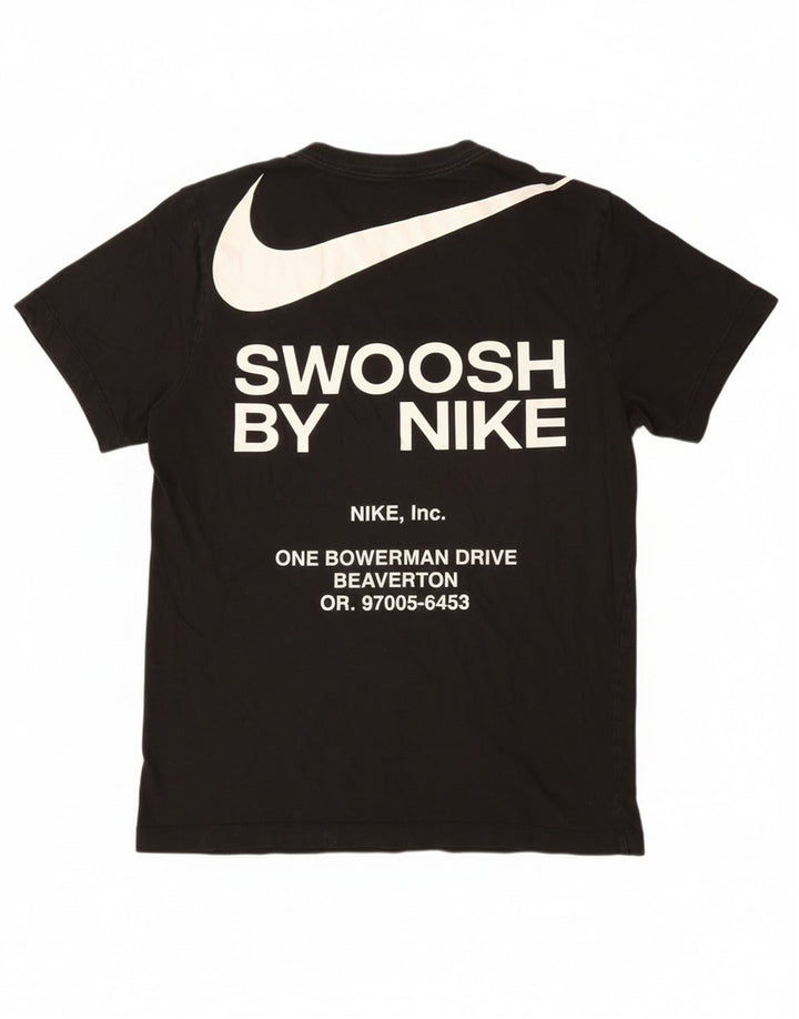Męski T-shirt z grafiką Nike, średni czarny, bawełniany