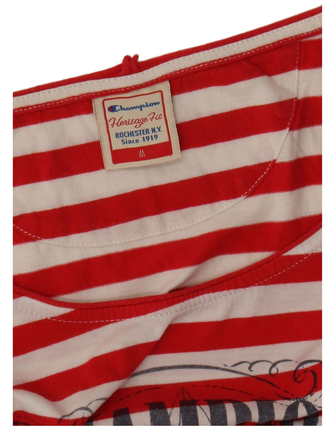 Damska sukienka T-shirtowa CHAMPION Heritage Fit UK 12, średnie czerwone paski