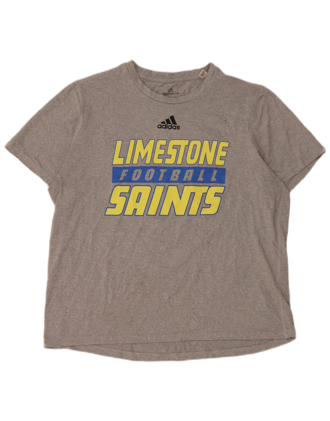 Męska koszulka z grafiką Adidas Limestone Saints, duża, szara, z poliestru