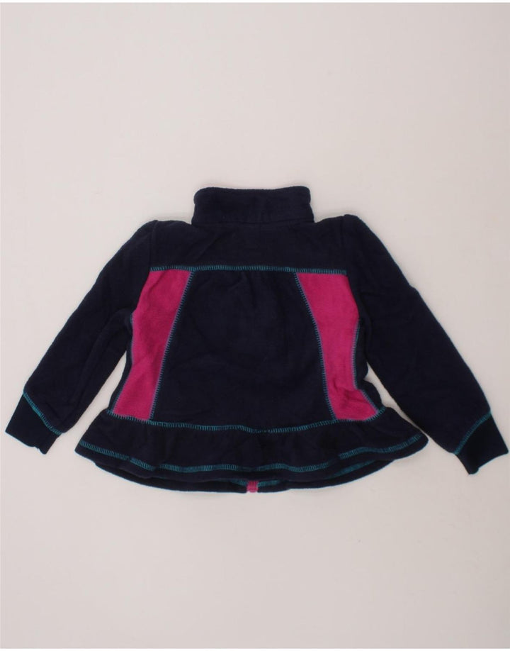 PUMA Girls Fleece Jacket 2-3 Years Navy Blue Colourblock Polyester Vintage Puma and Second-Hand Puma from Messina Hembry 