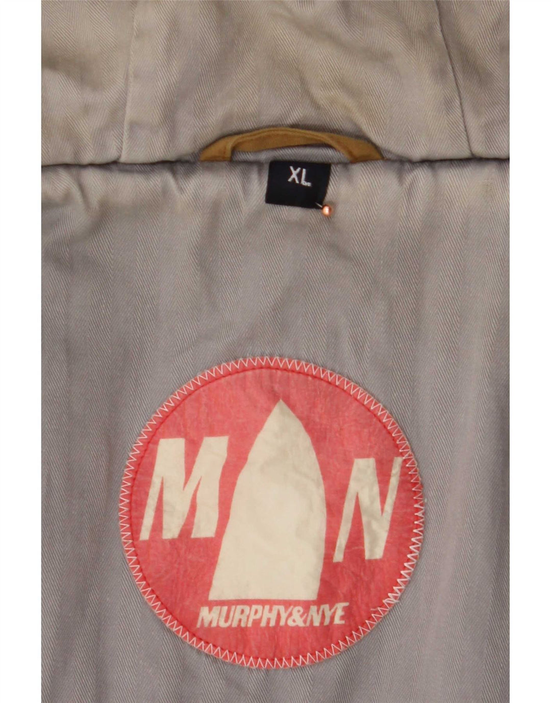 Męska ocieplana kurtka z kapturem Murphy & Nye UK 42 XL, beżowa